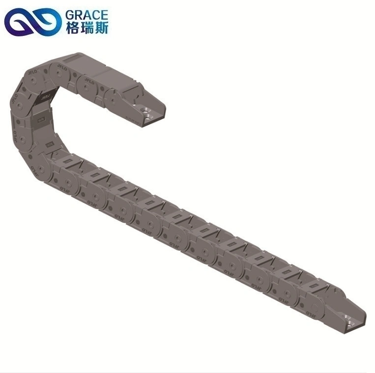 Black Plastic Flexible Drag Chain for CNC Lathe Machine (18*25 -Outside Open)