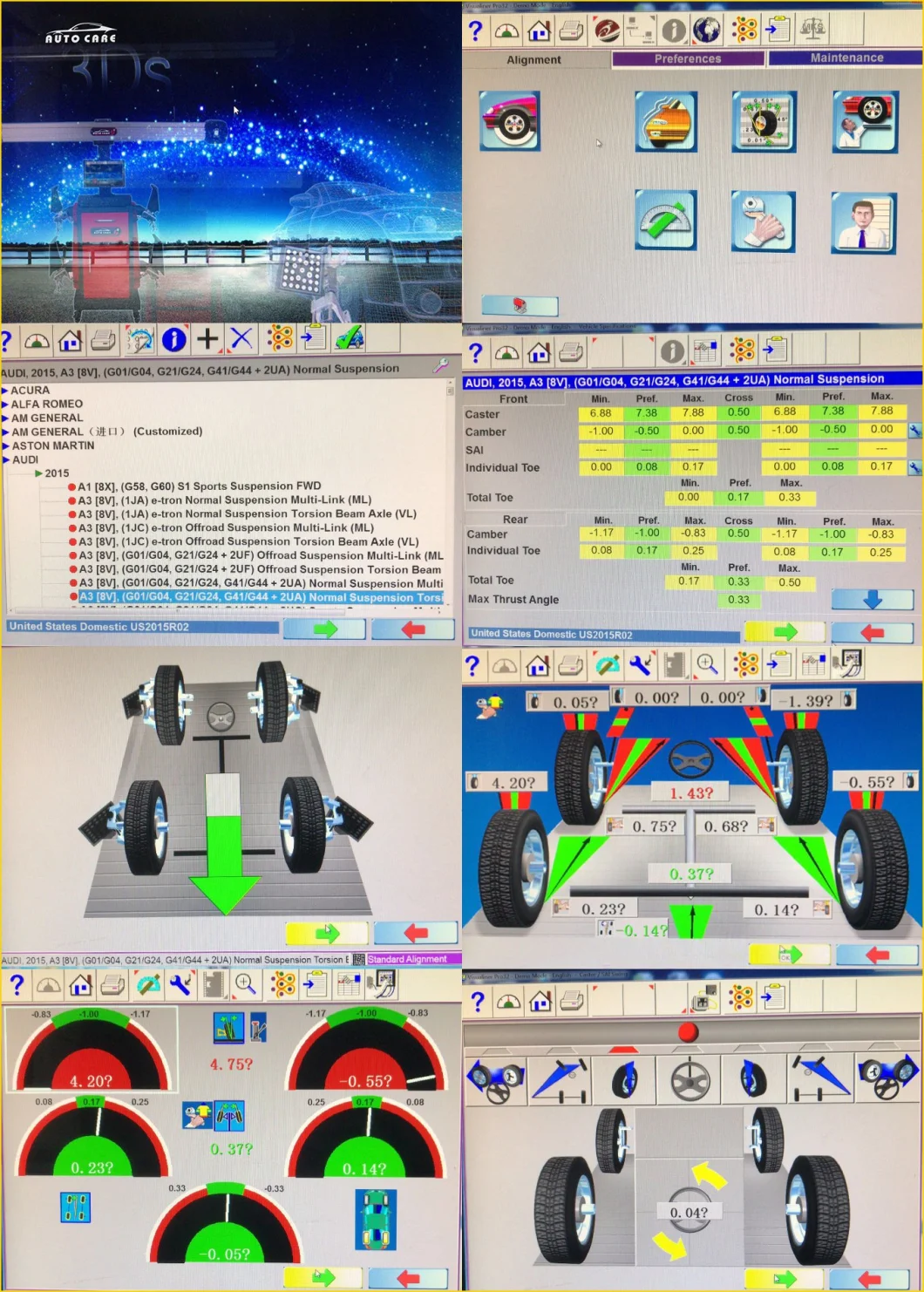 Car Wheel Alignment Tyre Service Equipment with 3D Camera