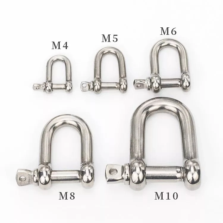 Hot Forged JIS Type Marine Screw Pin Shackle Adjustable 3/4 Metal Shackles Stainless Steel Bow Shape Anchor Shackle