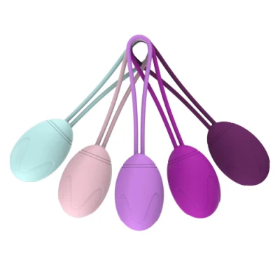 Kit de boules de Kegel entièrement en silicone de 5 balles pour la récupération des muscles vaginaux du plancher pelvien des femmes post-partum